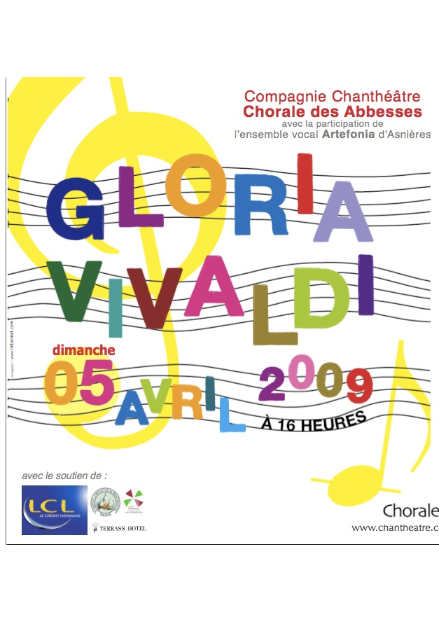 Affiche concert Gloria Vivaldi 2009