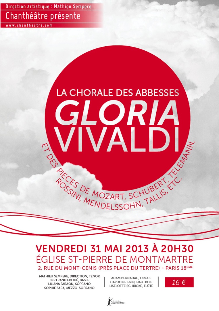 Affiche concert Gloria de Vivaldi 2013