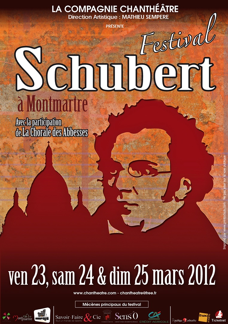 Affiche concert Messe en Sol Schubert 2012