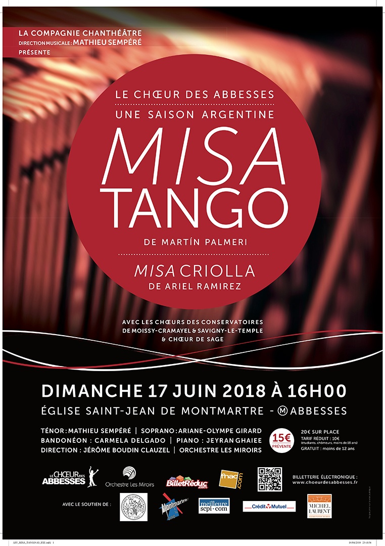 Affiche concert Misatango et Misa Criolla 2018