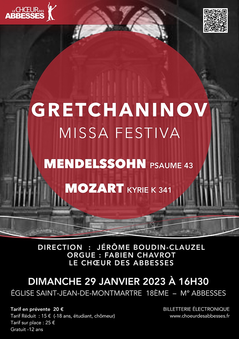 Affiche concert Missa Festiva de Gretchaninov 2023