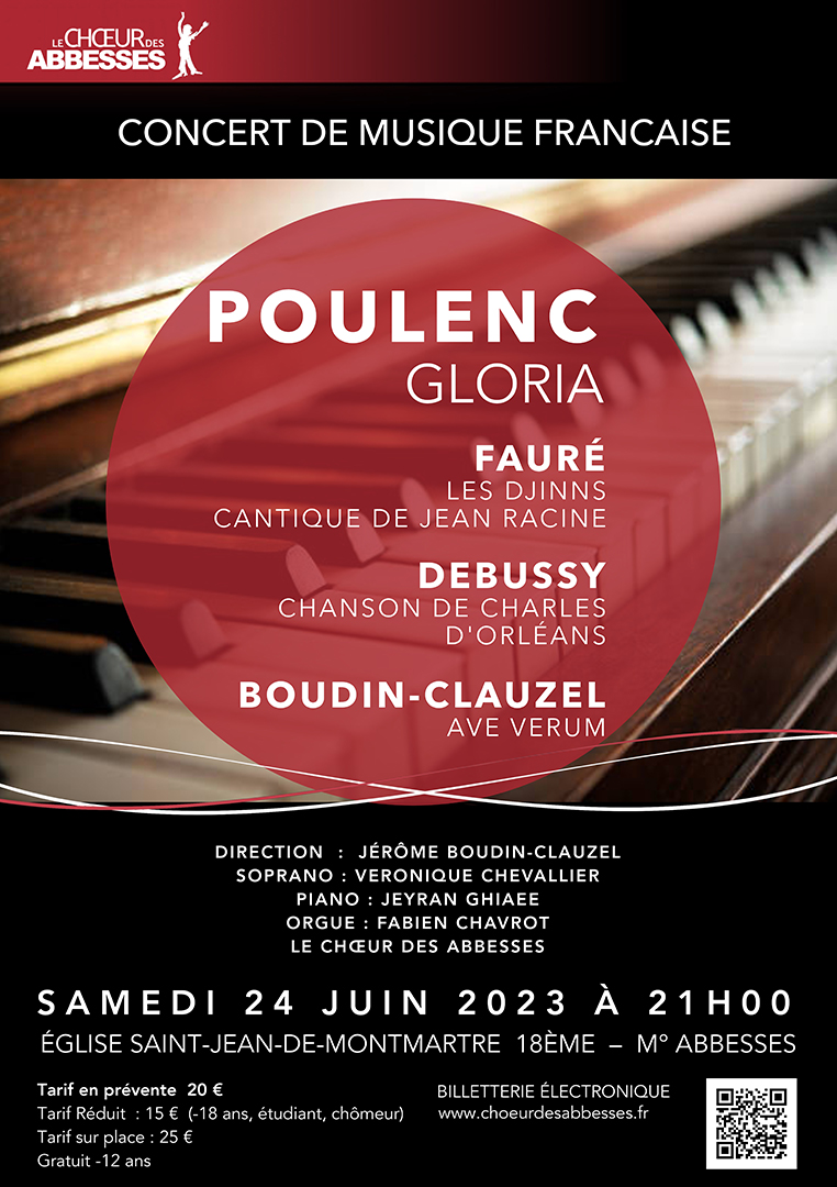 Affiche concert Gloria de Poulenc - 2023