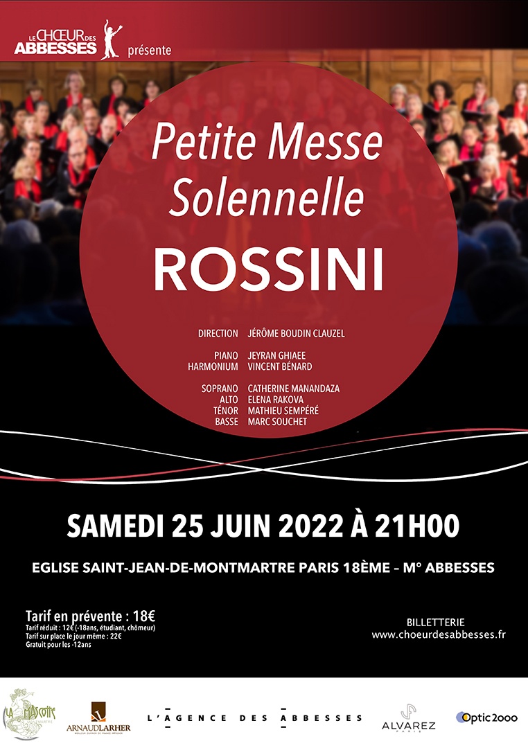 Affiche concert Petite Messe Solennelle de Rossini - 2022