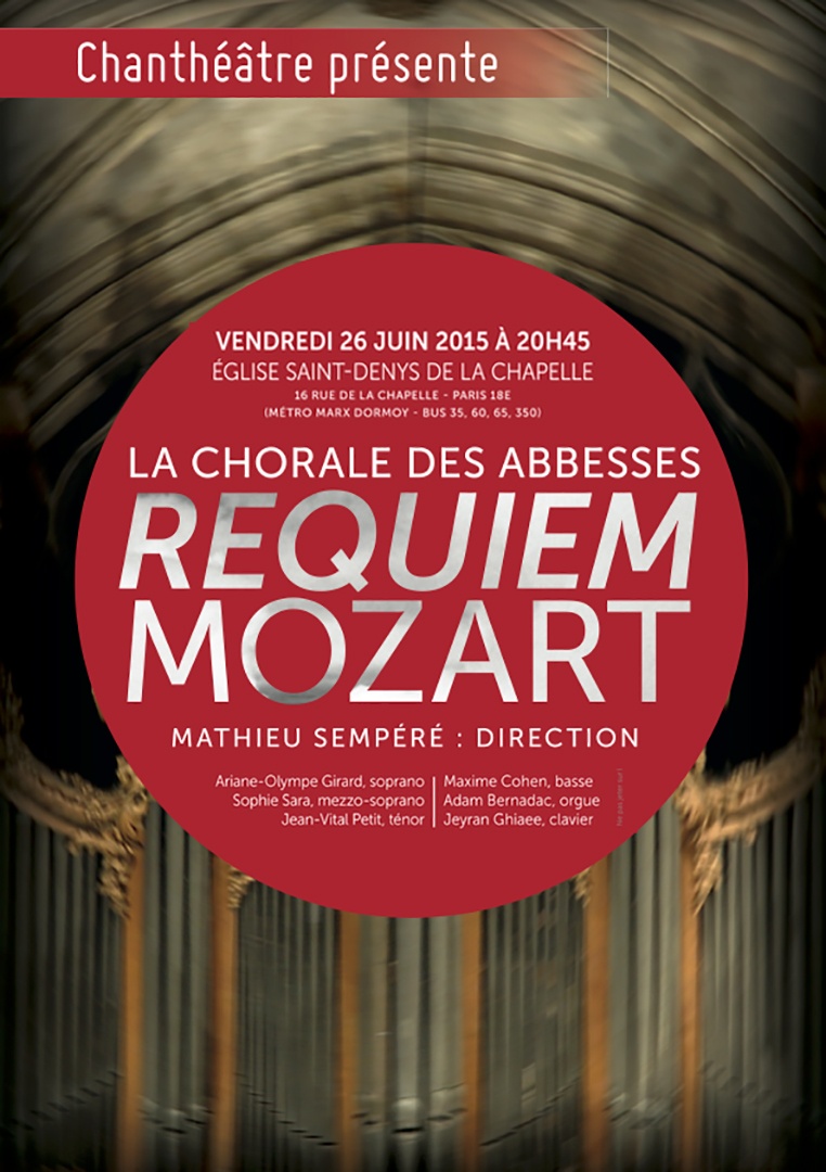Affiche concert Requiem de Mozart - juin 2015